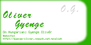 oliver gyenge business card