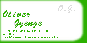 oliver gyenge business card